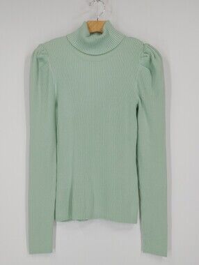 525 America Ribbed Puff Shoulder Sweater